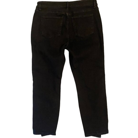 Joie Women's Size 31 Tiesa Button Cuff Step Hem Crop Black Mid Rise Jeans - Picture 2 of 10